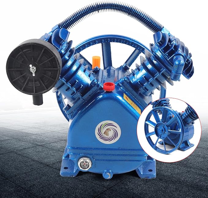 Air Compressor Pump Head 3Hp 175PSI 2-Cylinder Air Compressor Pump Pneumatic