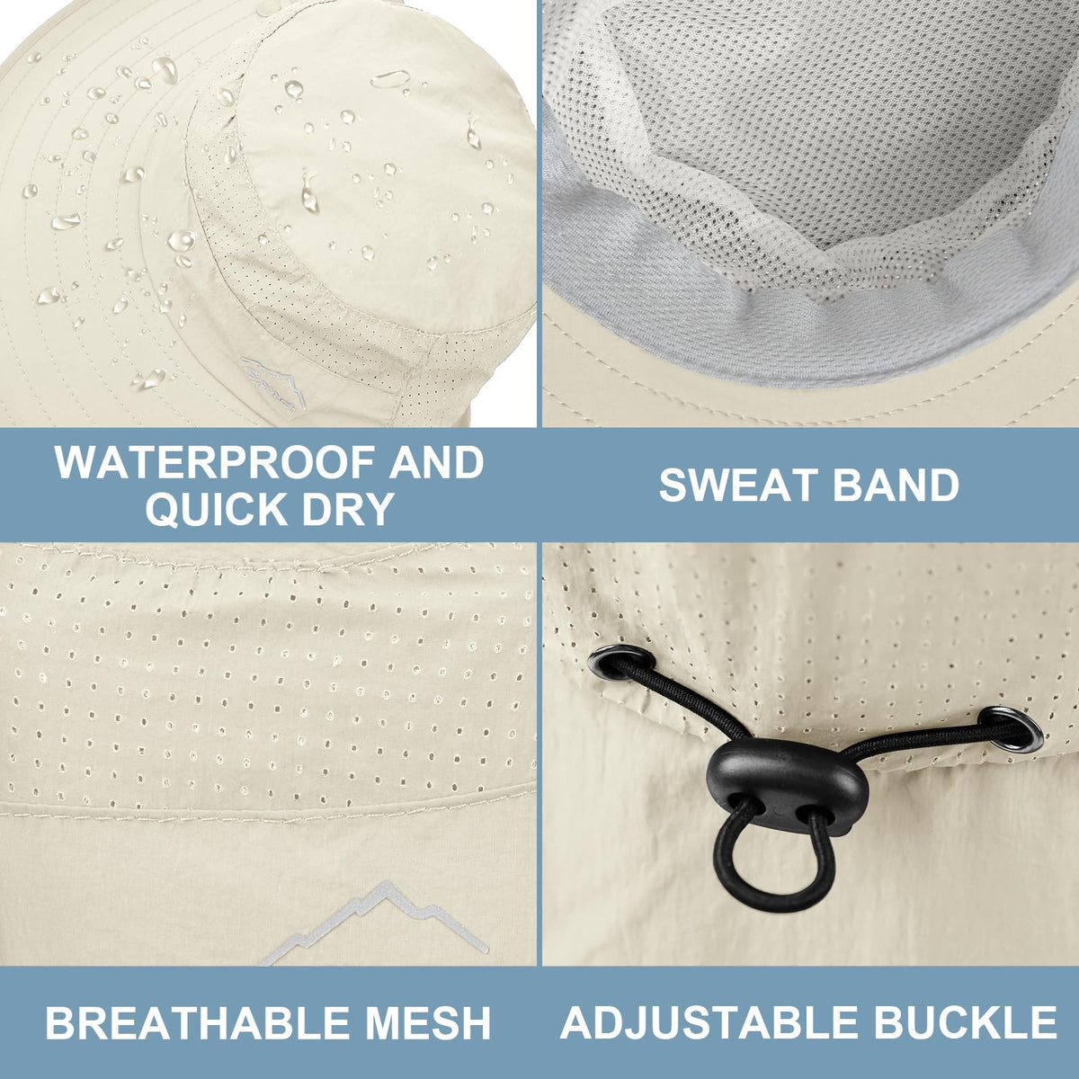 Sun Hat for Men Women with Neck Flap,UPF 50+ UV Protective Hiking Fishing Hats,Wide Brim Sun Hat for Women&Men