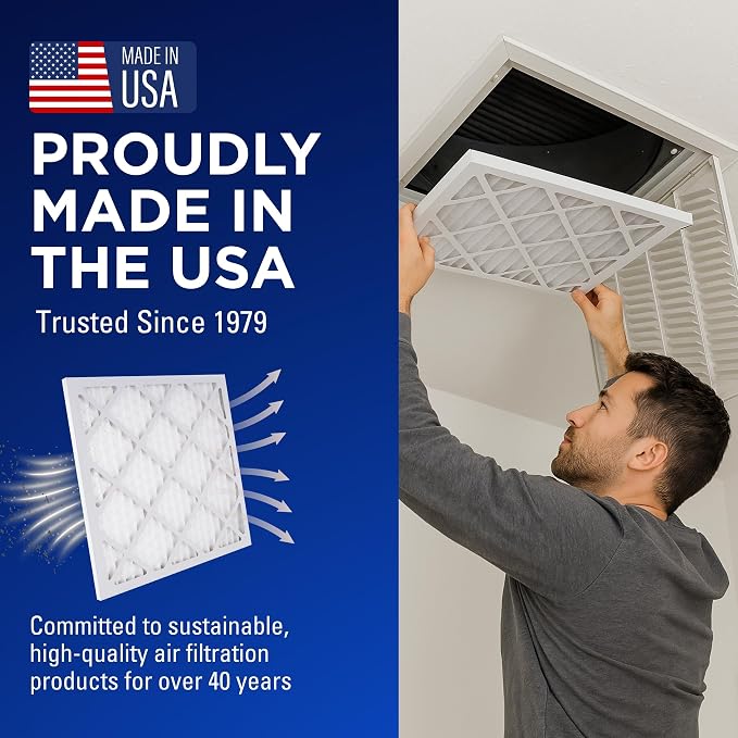 20x30x1 Air Filters, MERV 8 Pleated HVAC AC Furnace Filter Replacement