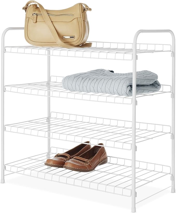 Whitmor Inc. 6023-4139-CB 4 Tier, White, Closet Shelf