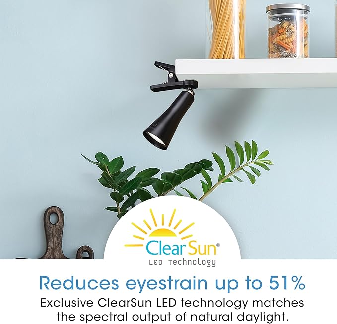OttLite 3-in-1 Rechargeable Task Lamp - ClearSun LED Technology - Dimmable Touch Control for Work, Study & Reading