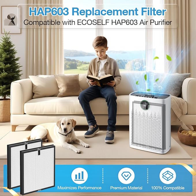 4 Pack HAP603 Replacement Filter Compatible