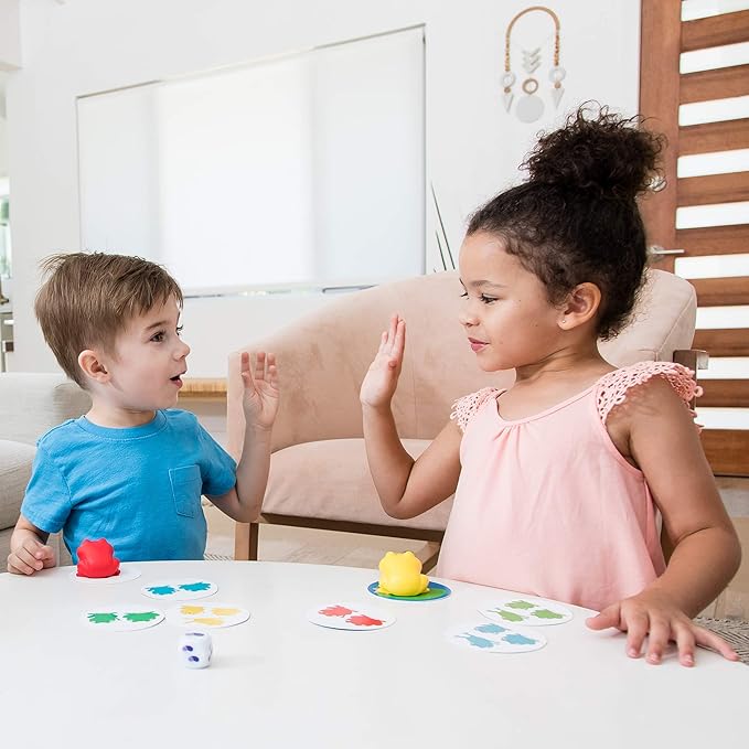 Educational Insights 1-2-3 Froggies Counting & Color Matching Game for Preschoolers and Toddler, For 2-4 Players, Fun Family Board Game for Kids Ages 3+