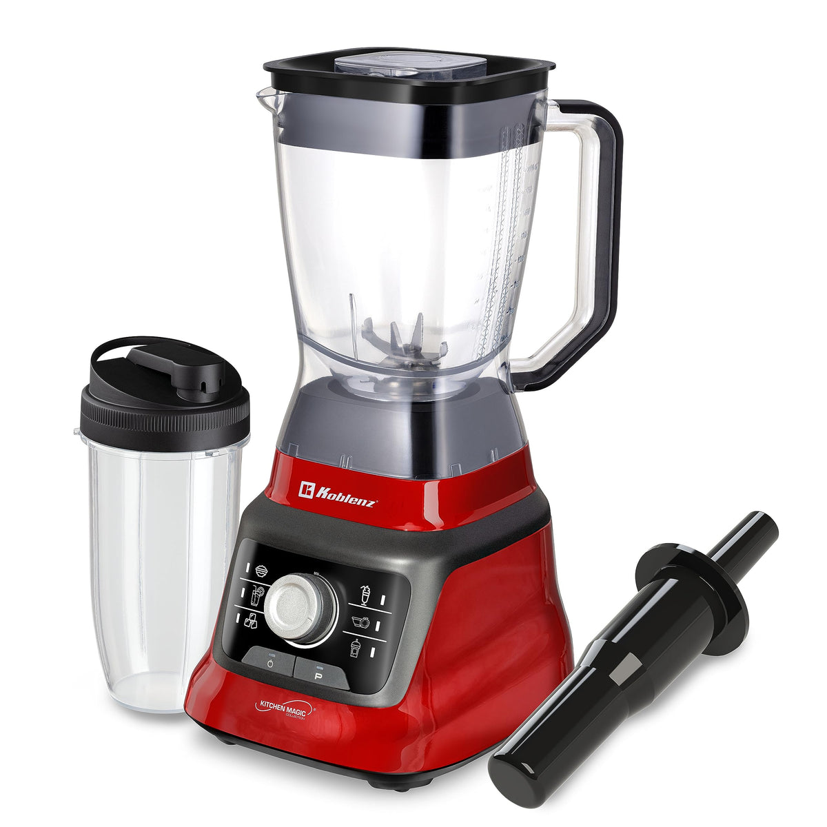 Koblenz Bob Countertop Blender, 1400W, 68 oz, Black/Chrome, LKM-9610
