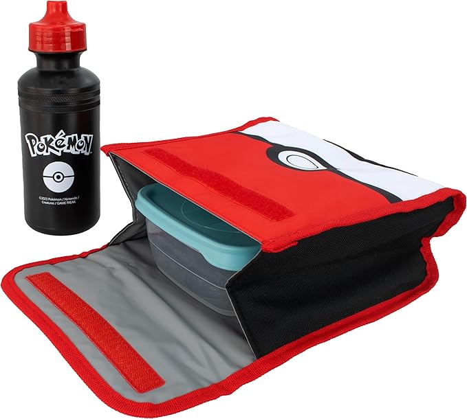 Pokémon School Bag 4 Piece Set | Kids Backpack And Lunch Bag Set With Pencil Case And Water Bottle | Children's Backpacks