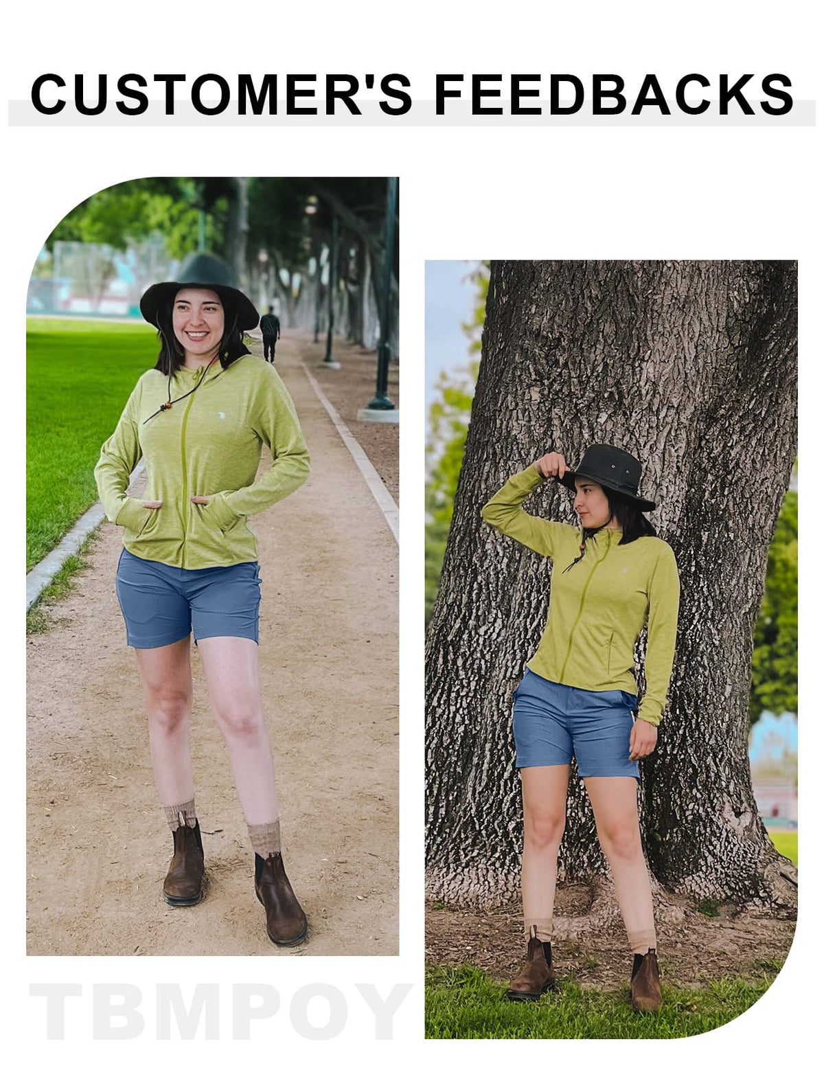 TBMPOY Womens 6" Hiking Cargo Shorts Quick Dry with Pockets Lightweight Work Golf Short Outdoor Active Summer for Women Blue L