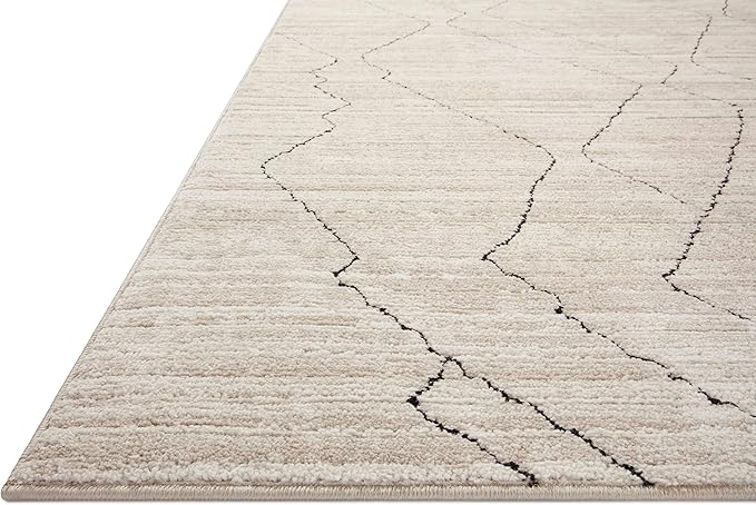 Loloi Darby Collection DAR-03 Sand/Charcoal 2'-7" x 8'-0" Runner Rug