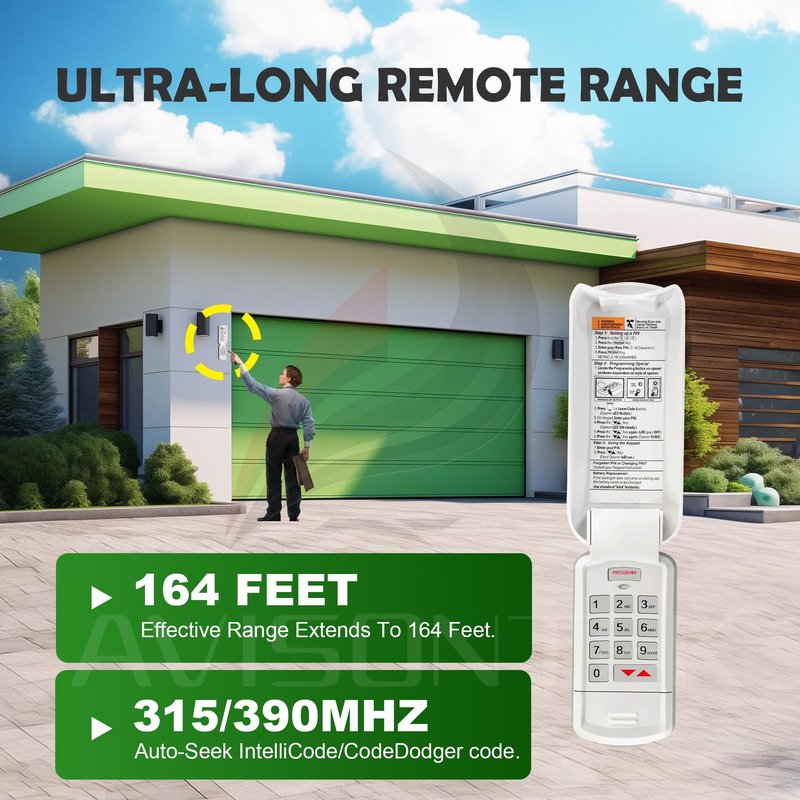 Avisontek GK-R for Genie Garage Door Opener Keypad Replacement FCC Certified 3-Year Warranty