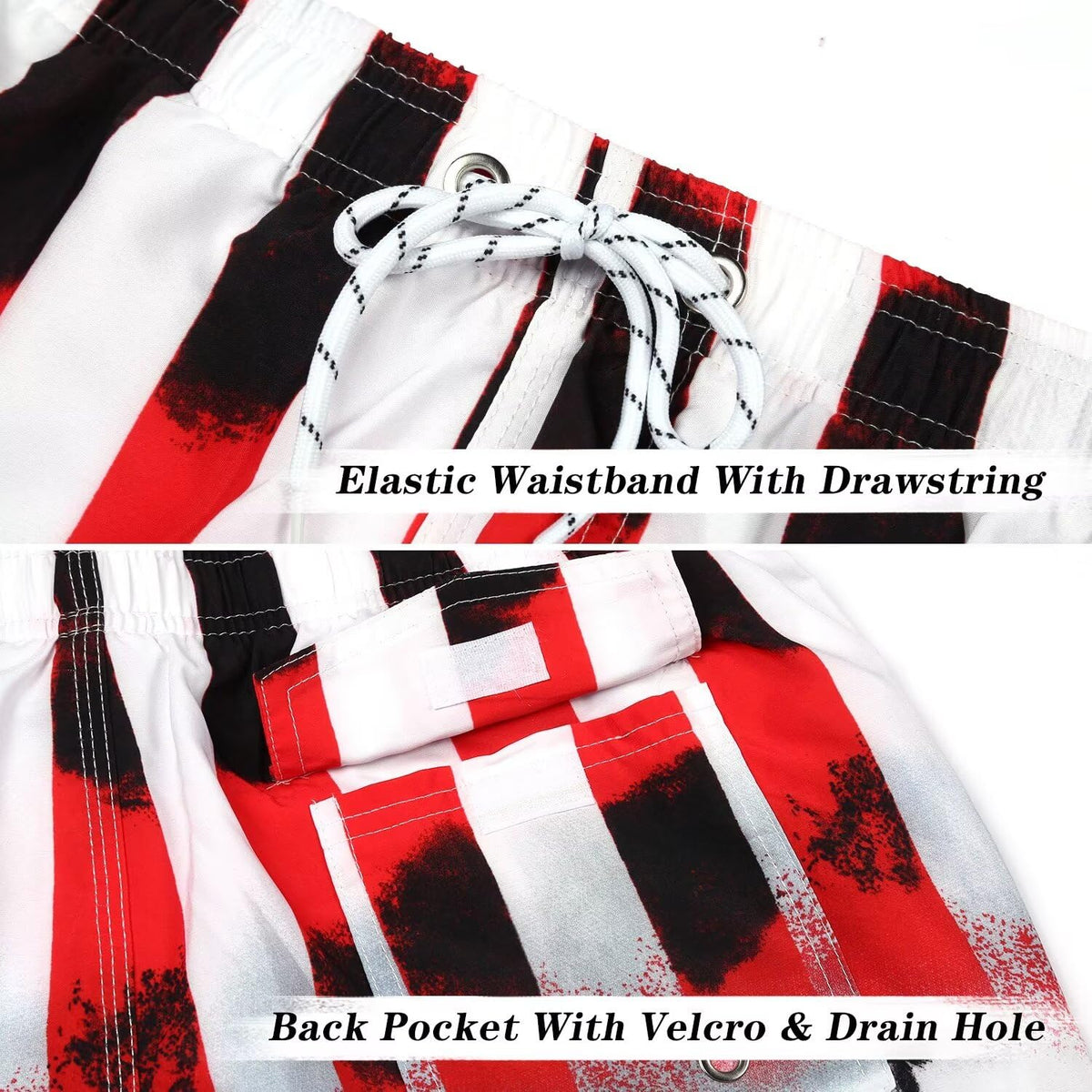 ELETOP Men's Swim Trunks Quick Dry Bathing Suit Swimming Board Shorts Mesh Lining Beach Swimwear American Flag 4XL