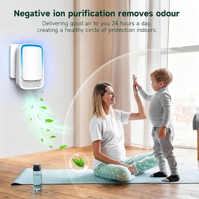 Plug In Air Ionizer Purifier for Home, Negative Ion Generator, Quiet Air