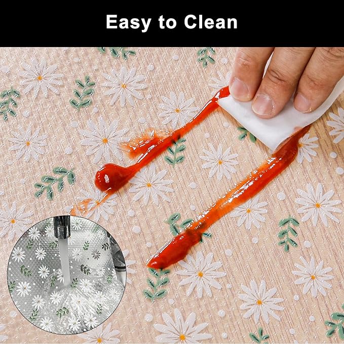 Cooyes Shelf Liner – Premium Non-Adhesive Cabinet & Drawer Liner for Kitchen – Waterproof Shelf Paper with Modern Pattern – Durable EVA Cabinet Mat – Easy to Cut （12" W x 120" L）