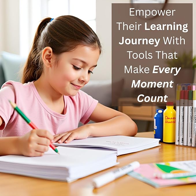 OMURA Learning Elementary School Supplies Kit – 85-Piece Back to School Supplies, School Supply Kit Elementary for Grades 3–5 | Notebooks, Pencils, Crayons, Markers, Glue & Student School Supplies