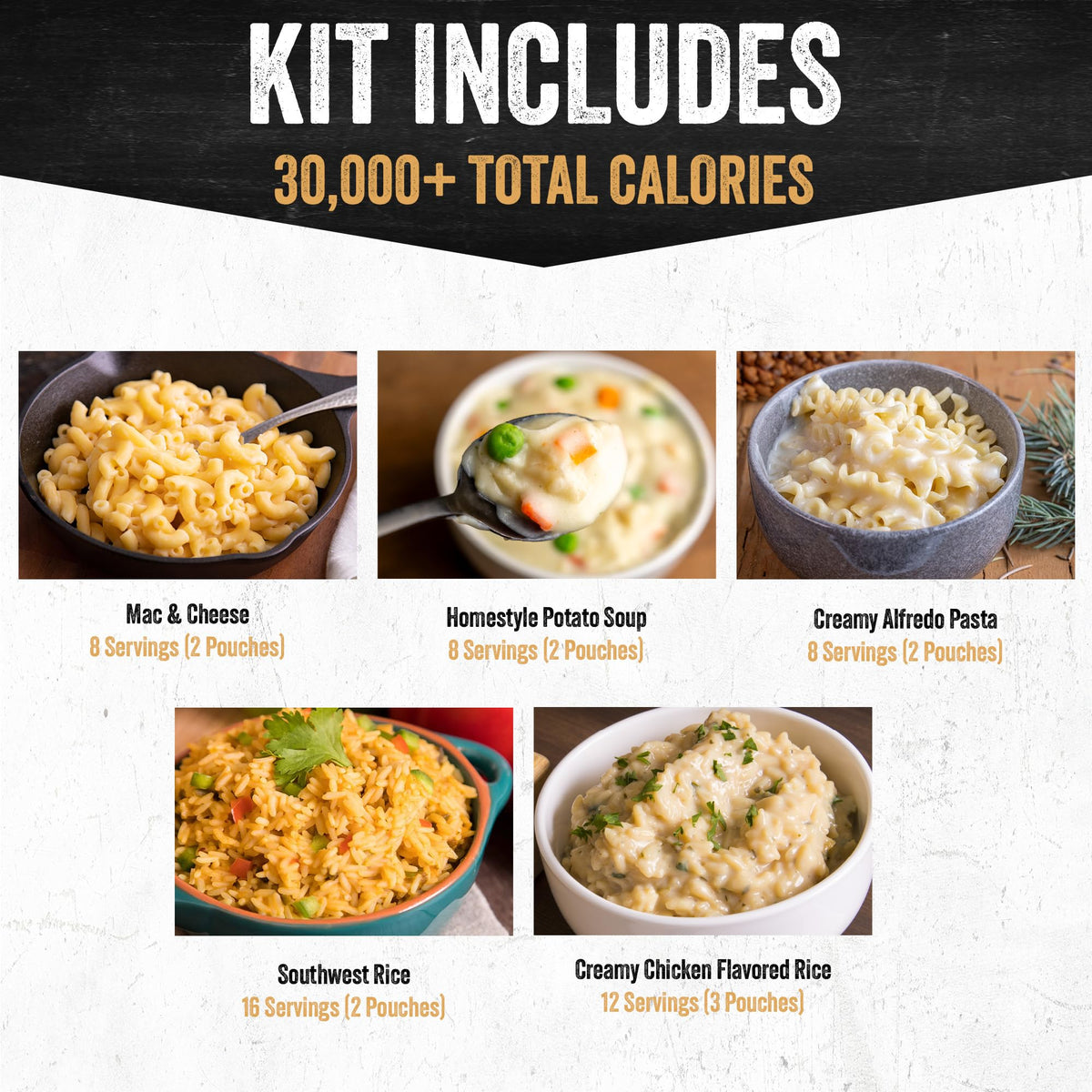 Ready Hour 120 Serving Entree Bucket-Freeze Dried Emergency Food Supply-Survival Meals with Long Shelf Life-Prepper Essentials for Disaster, Camping, Hiking, or Outdoor Use