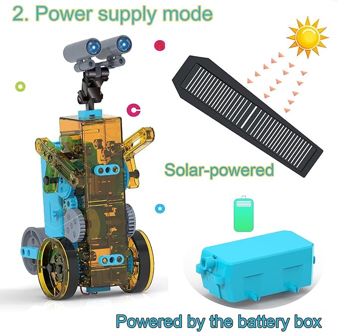 STEM 25-in-1 Education Solar Power STEM Toys for Boys Age 8-12, Science Kits Robots Toys for Ages 8-13, Building Toys Robotics Experiment Set Birthday Gifts for Kids 8 9 10 11 12 13 Years Old (Yellow)