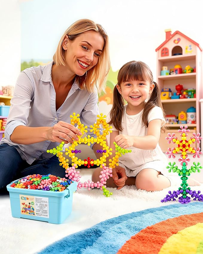 400 Pieces Building Blocks Kids STEM Toys Educational Discs Sets Interlocking Solid Plastic for Preschool Boys and Girls Aged 3+, Birthday for Boys Girls 3-5