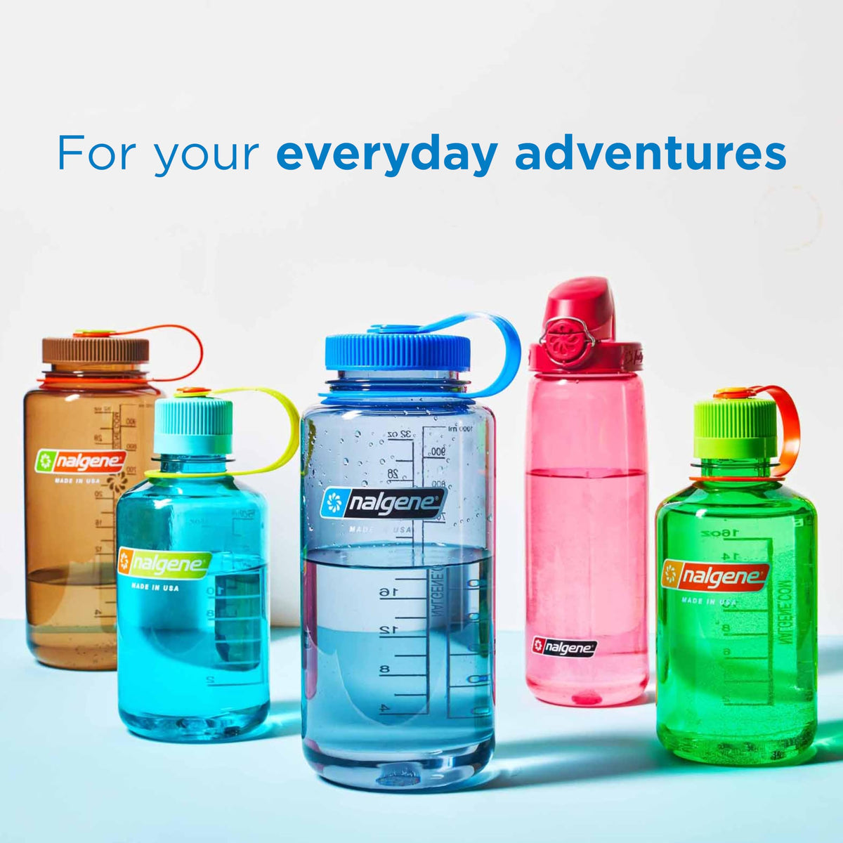 Nalgene 32 oz Narrow Mouth Water Bottle | BPA-Free, Durable & Leak Proof, Lghtweght Bottle for Hkng, Gym & Travel, Mocha (Pack of 6)