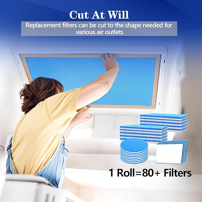Air Vent Filters, MERV 8 Electrostatic Air Filter Roll, Rv Ac Vent,