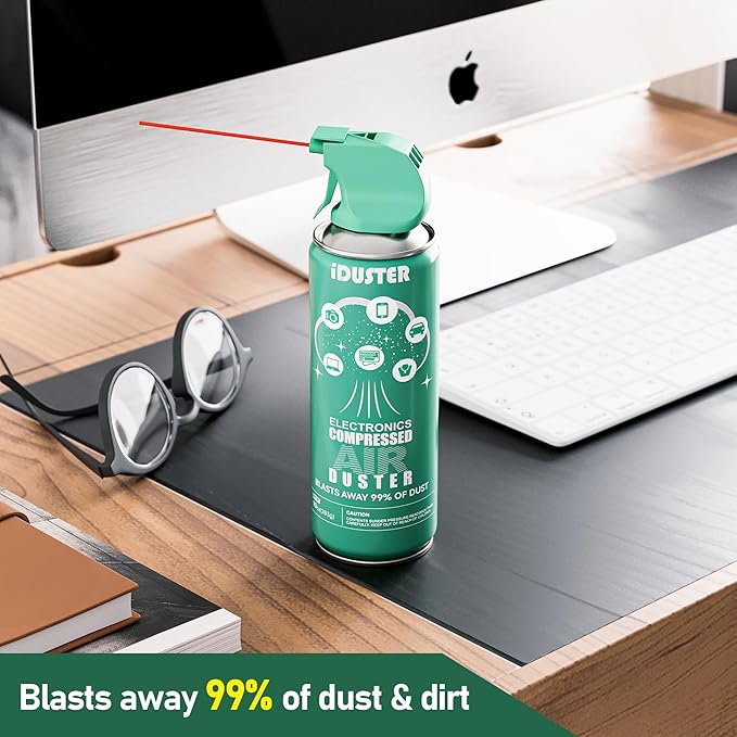 iDuster Disposable Compressed Air Duster, Computer Keyboard Cleaner,3 Packs