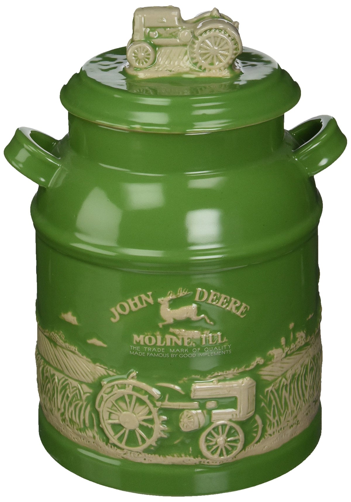 M. Cornell IMPORTERS 6934 John Deere Milk Can Cookie Jar