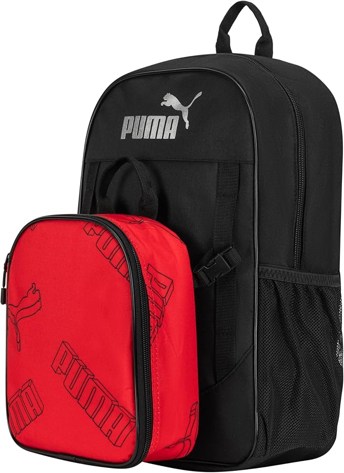 PUMA Unisex Kid's Colony Lunch Kit & Backpack Combo, High Risk Red/Black, Medium