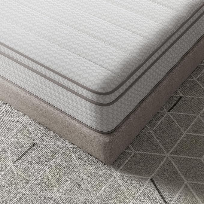 Novilla 12 Inch Queen Mattress, Hybrid Queen Mattresses in a Box with Smarts™ Coil Pocket Spring for Pressure Relief, Medium Firm Colchones with Comfort Foam, CertiPUR-US Certified