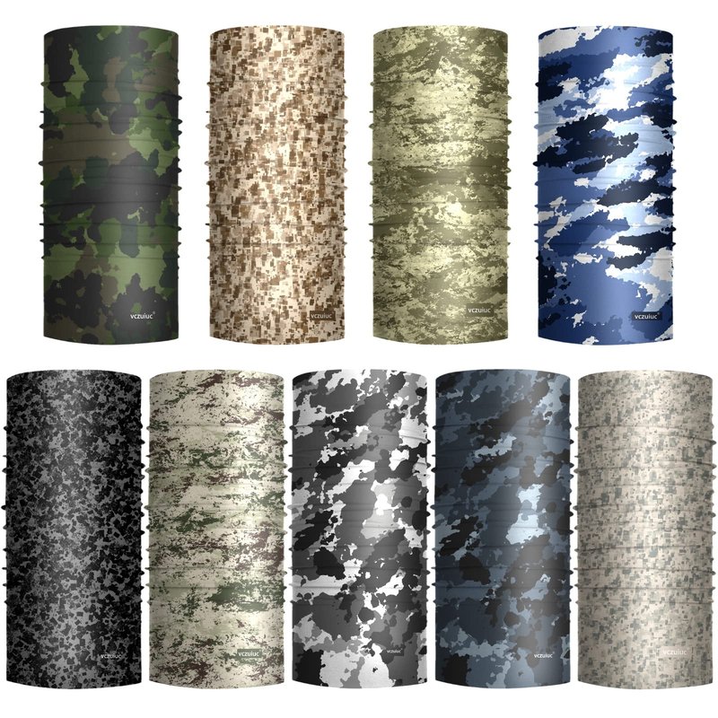 VCZUIUC Headwear Head Wrap Face Scarf Mask Neck Warmer Balaclava for Sports CAMO 5
