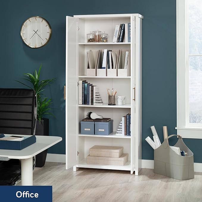 Sauder Miscellaneous Storage Cabinet, White Finish