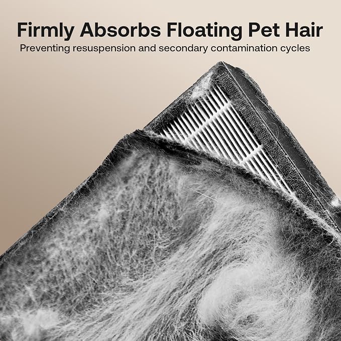 Pet Air Purifier Large Home up to 4200 sq ft, Suck up Floating Cat Dog Hair
