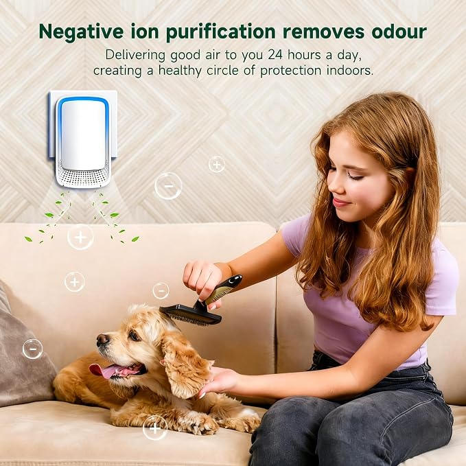 Plug In Air Ionizer Purifier for Home, Negative Ion Generator, Quiet Air