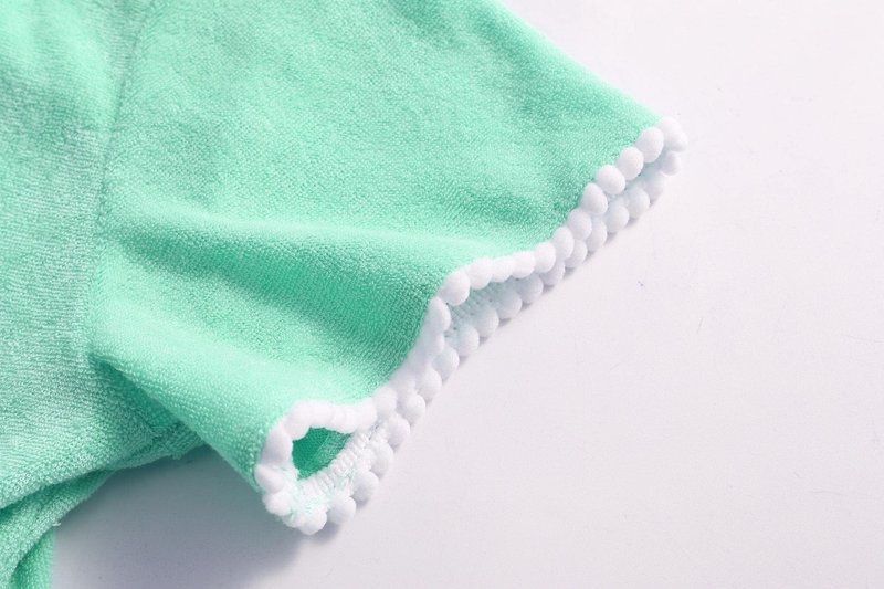 LUCKYGAL Kids Beach Coverup Girls Swimsuit Coverup Zip-Up Beach Green Bathing Suit Wraps,4t 5t