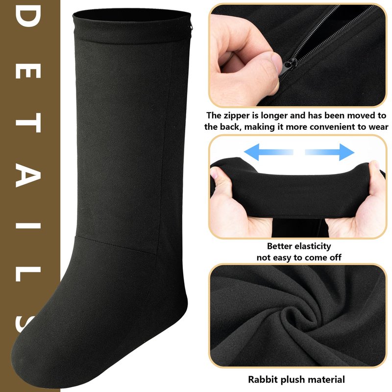 Shupakul 2 Pcs Large Size Leg Cast Cover with Zipper-Below The Knee Cast Sock Covers-Stretchy Leg Cast Sleeve for Men Women Plaster Protection Anti-Scratch