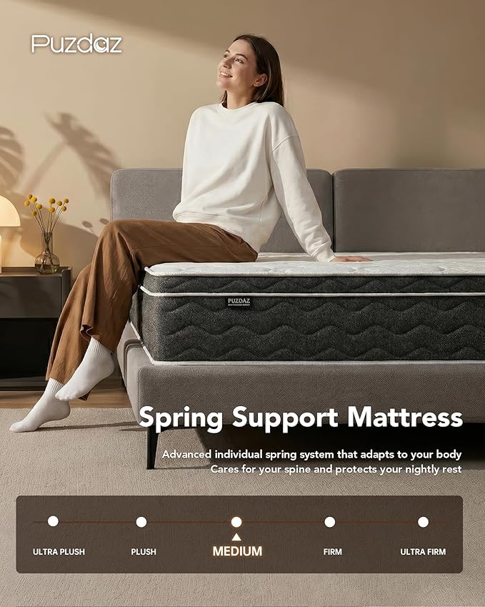 King Size Mattress 14 Inch Mattress King Size - Memory Foam & Individually Pocket Coils Springs, Pressure Relief, Motion Isolation, Edge Support, CertiPUR-US Certified, Medium Firm