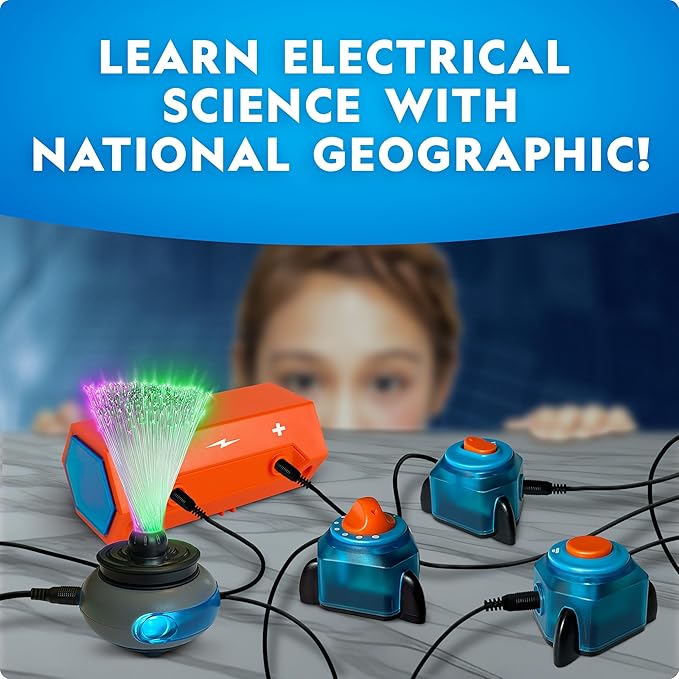 National Geographic Circuit Maker Electronics Science Kit – 60 Hands-On STEM Projects for Kids, Build Real Electrical Circuits, Educational STEM Activity for Learning Electricity & Engineering Skills