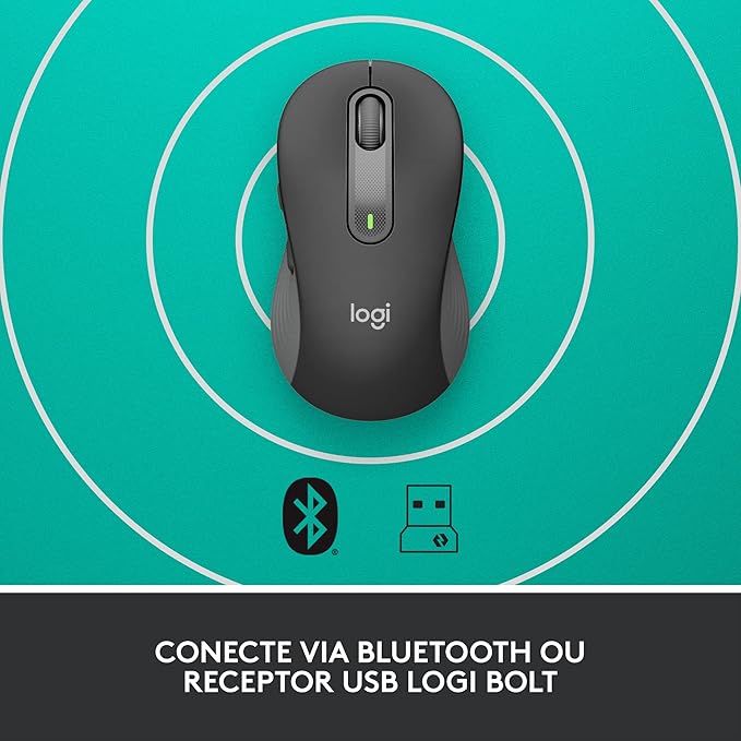 Logitech Signature M650 Wireless Mouse - for Small to Medium Sized Hands, 2-Year Battery, Silent Clicks, Customizable Side Buttons, Bluetooth, Multi-Device Compatibility (Graphite)