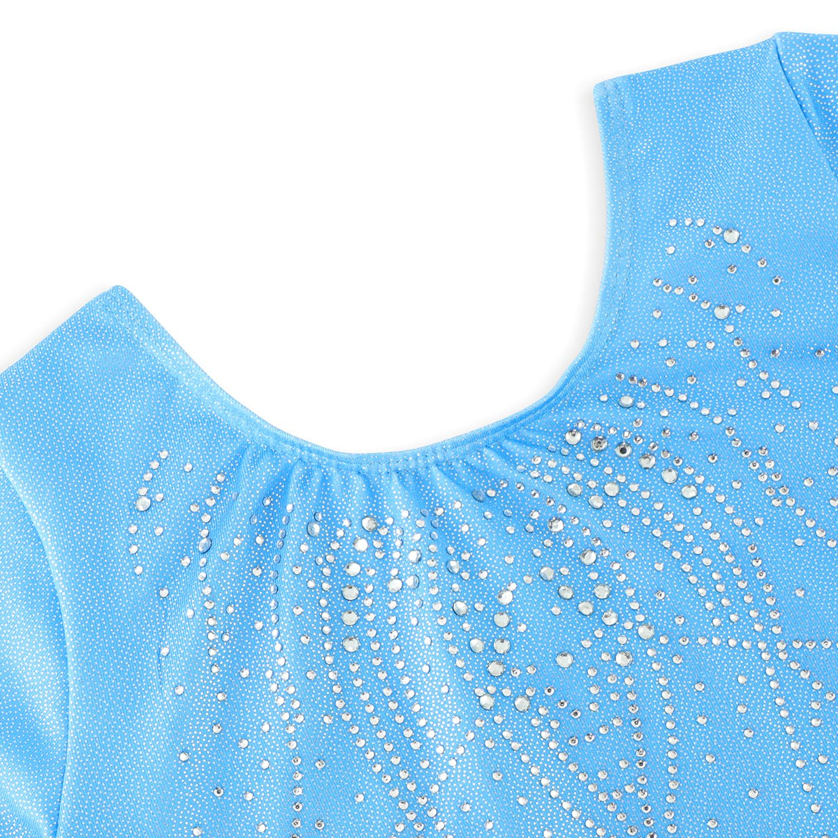 EQSJIU Long Sleeve Gymnastics Leotards for Girls with Shorts Toddler Tumbling Outfits Kids Sparkly Dance Leotard, 9-10 Years, Dark Blue