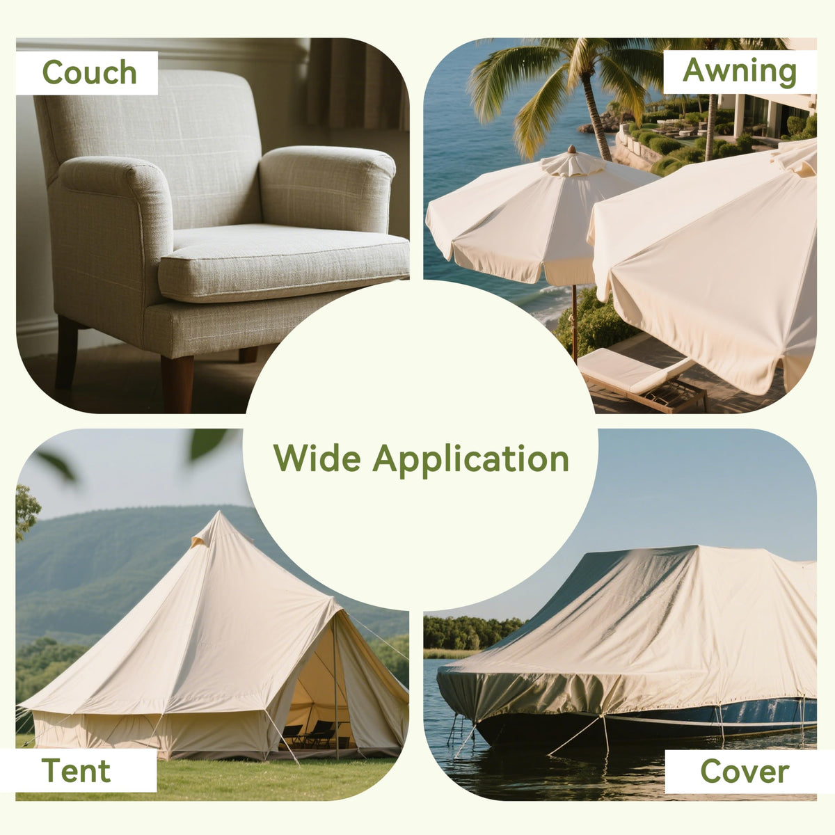 Besezx Canvas Repair Patch,Outdoor Gear Patch, 7.87x5.9 Inches 8PCS,Waterproof Self-Adhesive Fabric Repair Tape for Repairing Boat Covers,Sun Shades,Sofas,Tents,Lounge Chairs,Awnings (Dark Brown)