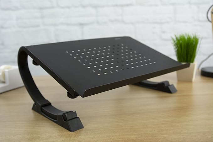 VIVO Black Fully Adjustable Curved Laptop, Notebook and Monitor Riser Stand STAND-V001N (Pack of 3)