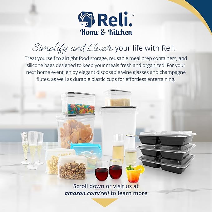 Reli. Airtight Food Storage Containers Stackable 8.5L Flour Sugar (2 Pack)