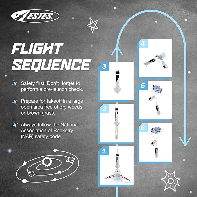 Estes 7315 Blue Origin New Shepard Builder Kit, Intermediate Flying-Rocket Model Kit for Ages 10+, Includes Model Parts and Parachute