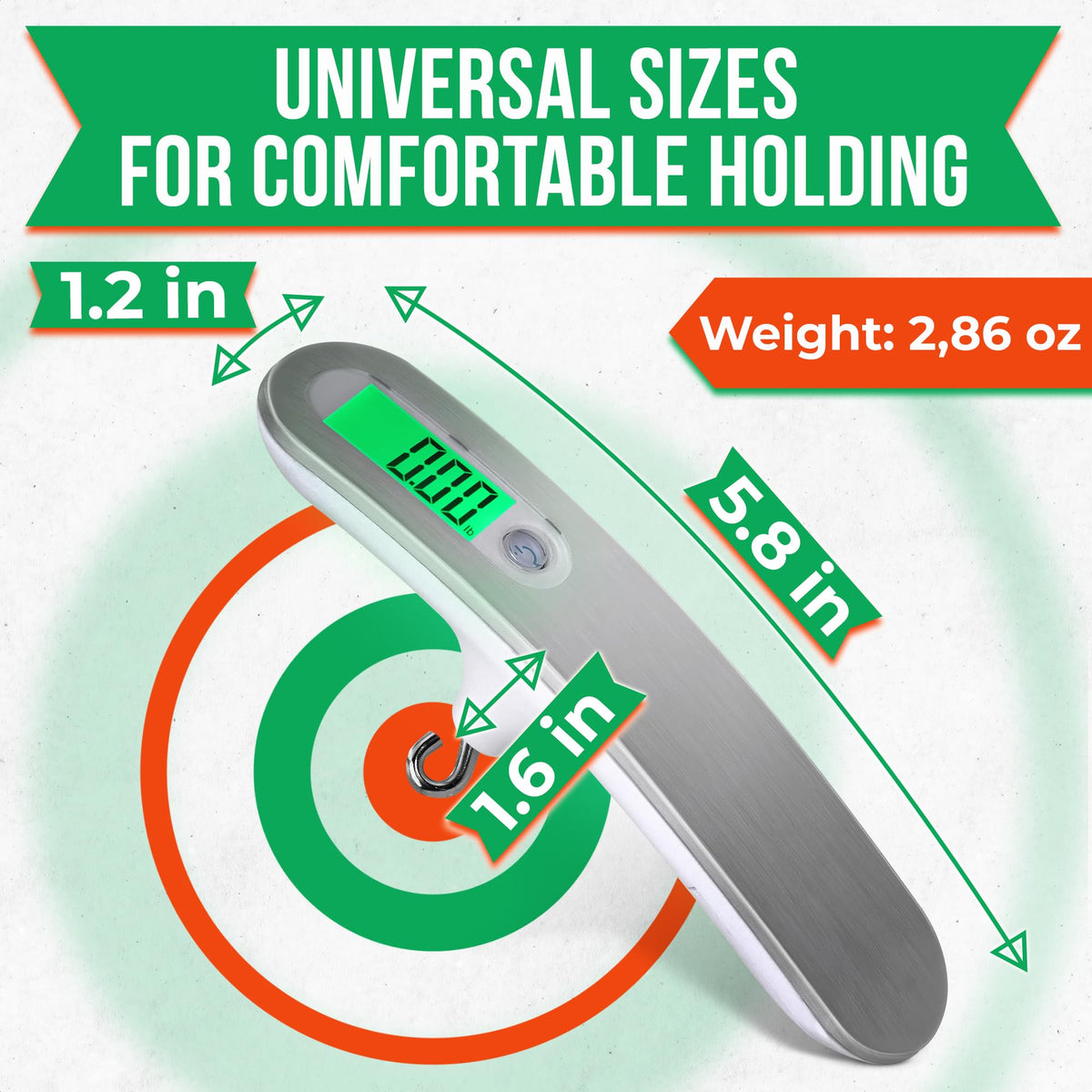 Digital Bow Scale for Draw Weight - 110LBS/50KG Recurve/Compound Bow Draw Weight Scale Handheld with LCD Display, 6 Measuring Units, High Precision Sensor - Easy to Use for Beginners & Professionals
