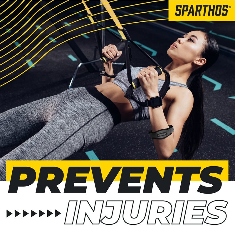 Sparthos Tennis Elbow Brace (Pack of 2) - For Tendonitis, Forearm Pain, Golf Elbow Support - Arm Strap Band with Gel Compression Pad - for Men and Women