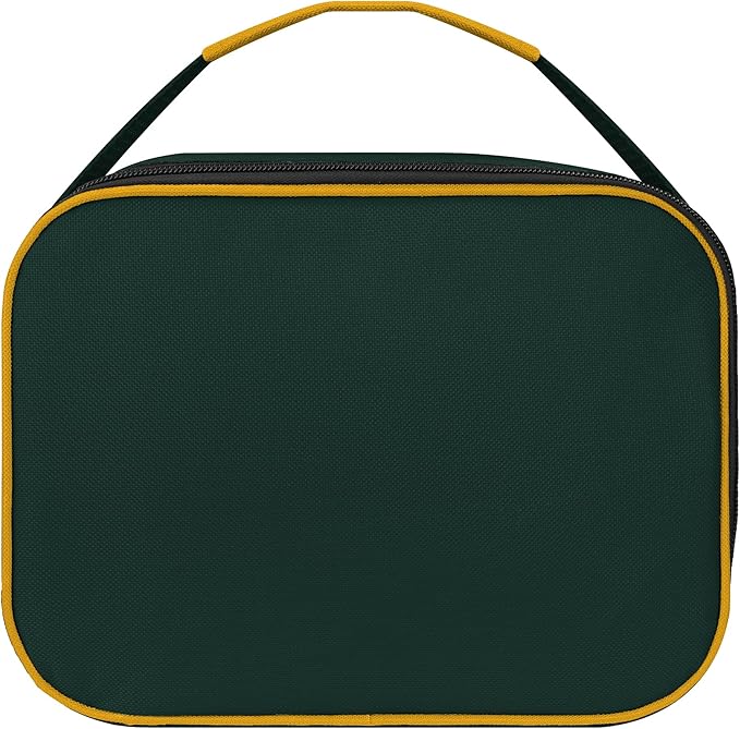 FOCO NFL Unisex-Adult Officially Licensed Wordmark Team Color Big Logo Football Zip Closure 7L Lunch Bag - Green Bay Packers