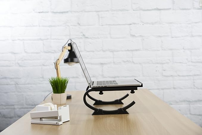 VIVO Black Fully Adjustable Curved Laptop, Notebook and Monitor Riser Stand STAND-V001N (Pack of 3)