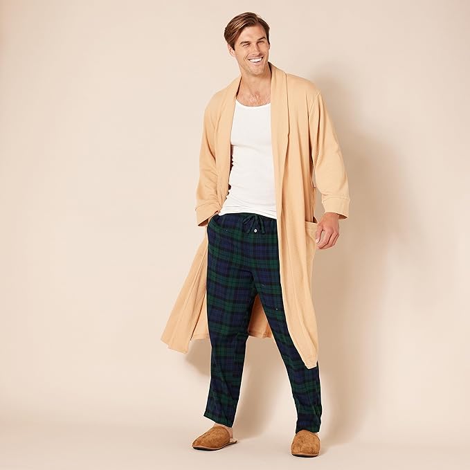 Amazon Essentials Men's Lightweight Waffle Bathrobe (Available in Big & Tall)
