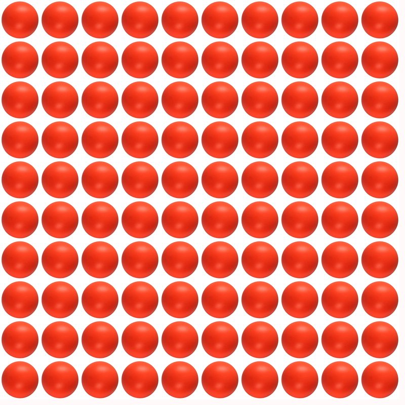 Lambid 100 X 50 Cal. Balls Ammo, Hard Nylon .50 Caliber Solid Paintball Balls for Self Defense Reusable Projectiles for Target Practice (Orange)