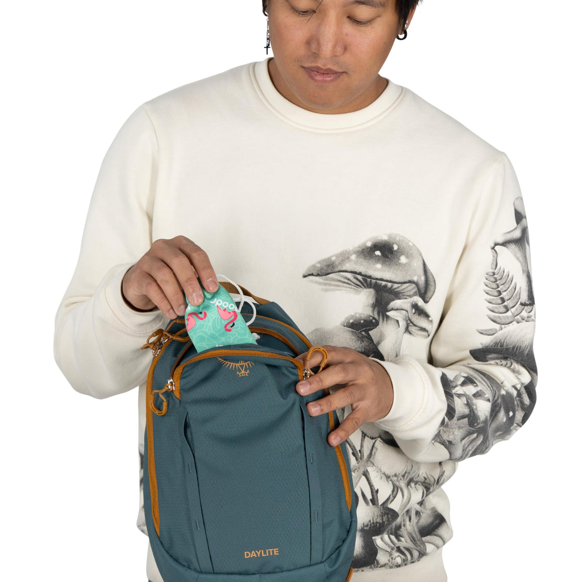 Osprey Daylite Shoulder Sling Bag - Crossbody Backpack for Everyday Carry, Festivals, and Travel, Iris Pink