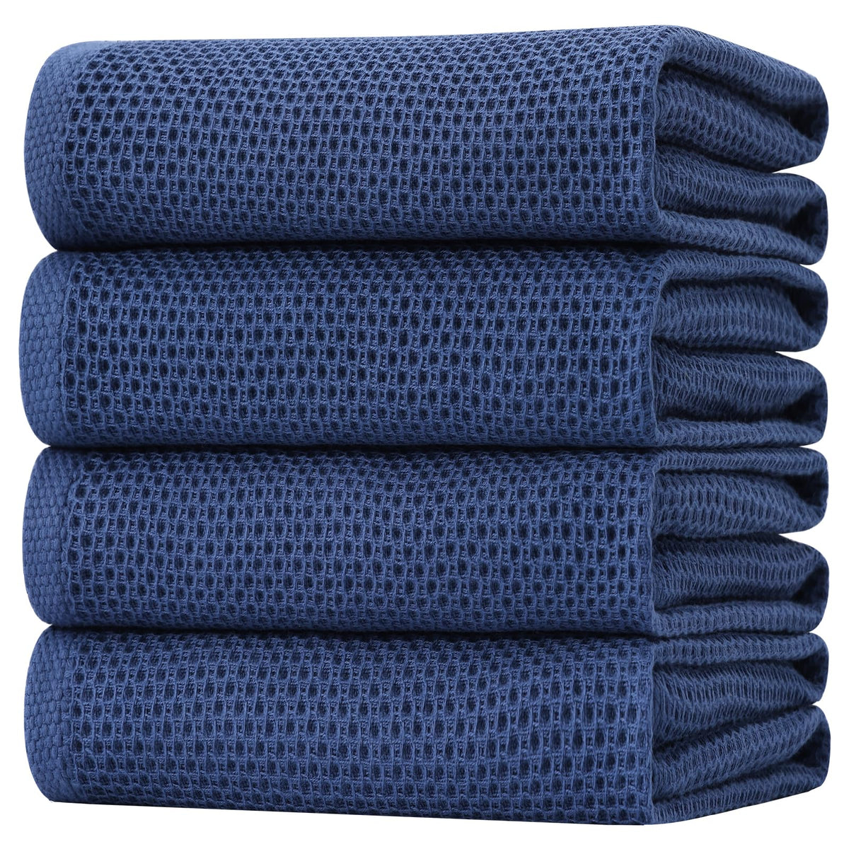 Homaxy 100% Cotton Waffle Weave Kitchen Dish Cloths, Ultra Soft Absorbent Quick Drying Dish Towels, 12 x 12 Inches — 20 X 28 - 4 Pack