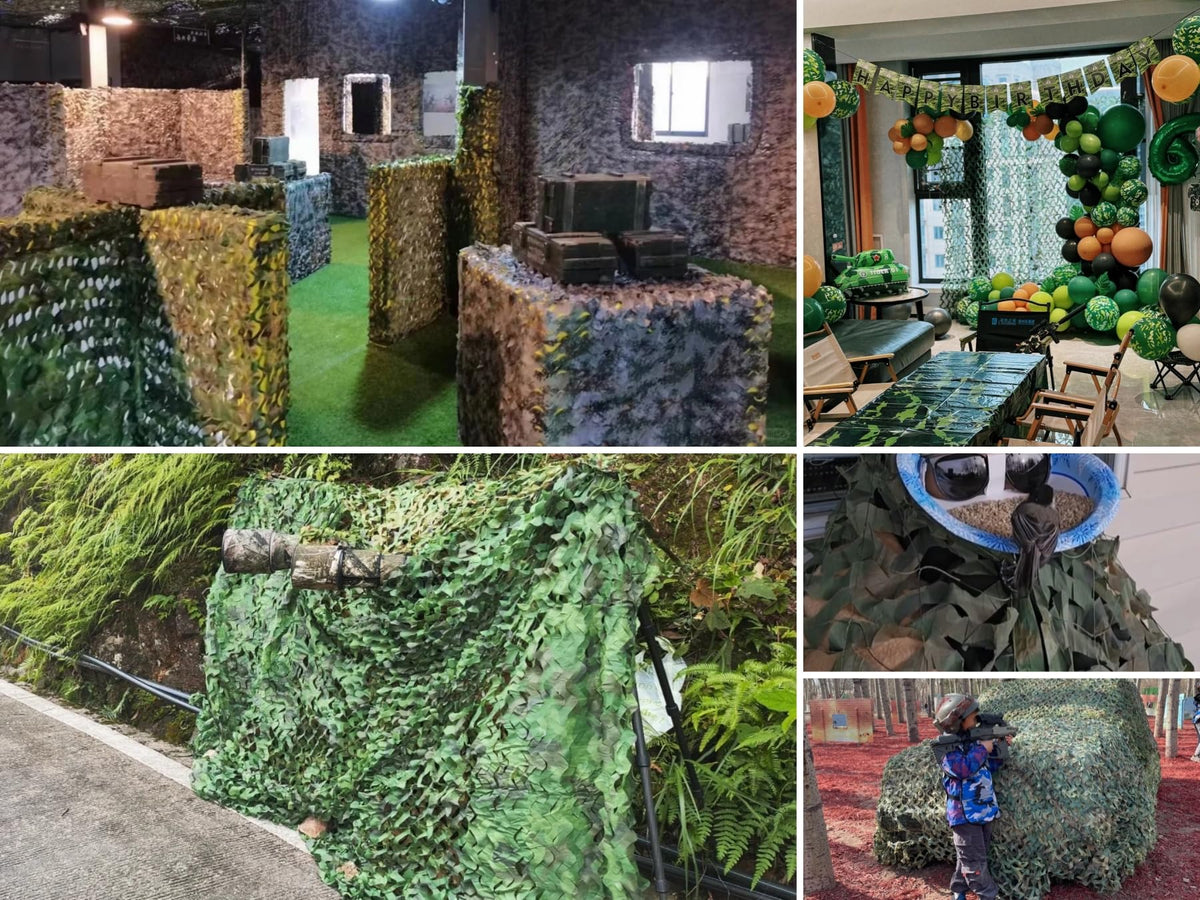 GHILEO Camo Netting Camouflage Net for Hunting Blinds, Party Decoration, Sunshade