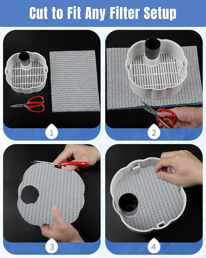 Pawfly 16 x 12 Inch Cuttable Aquarium Filter Media Pad, Sponge Filter Pad