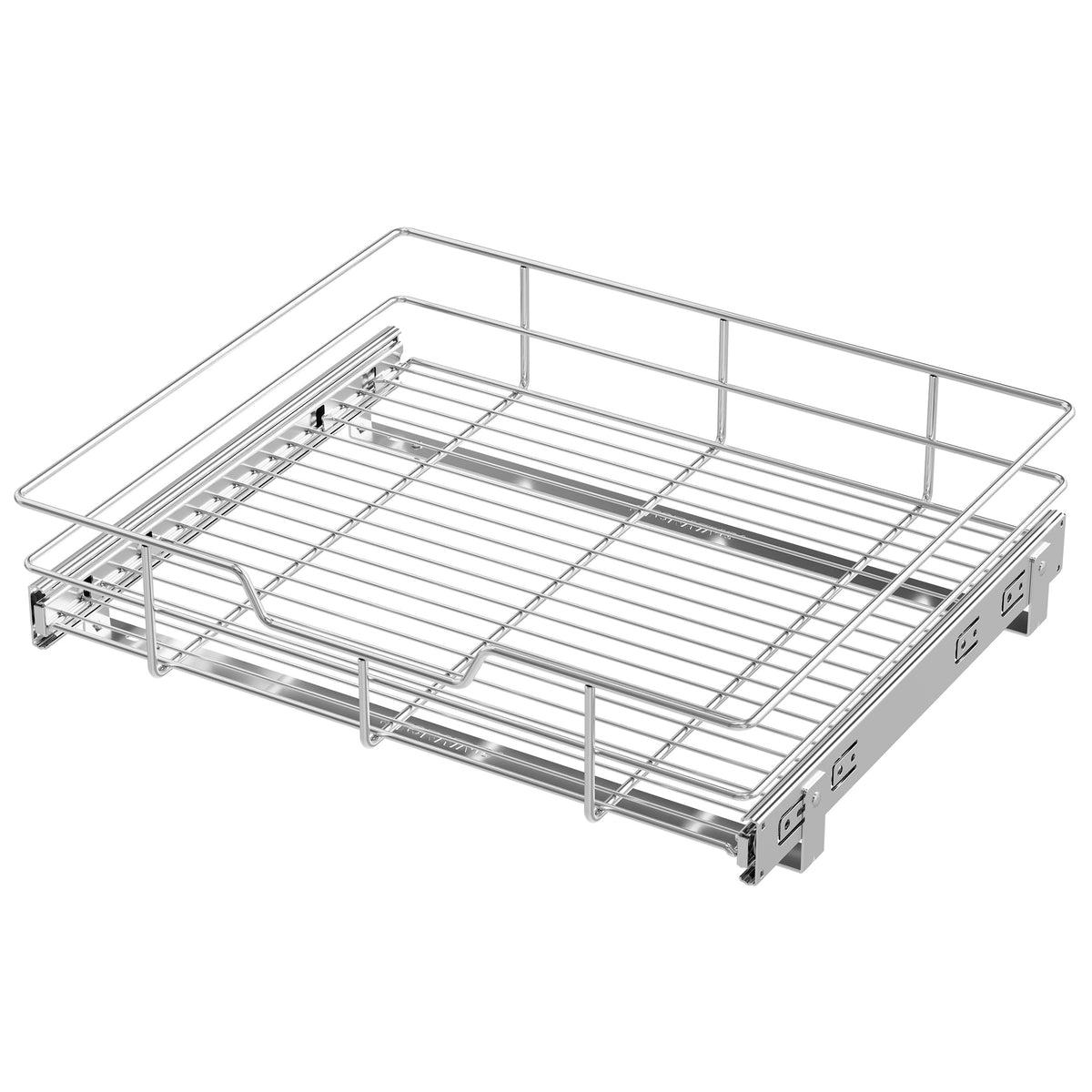 Pull Out Cabinet Organizer 18" W X 22" D, Chromed, Full Slide Out Drawers